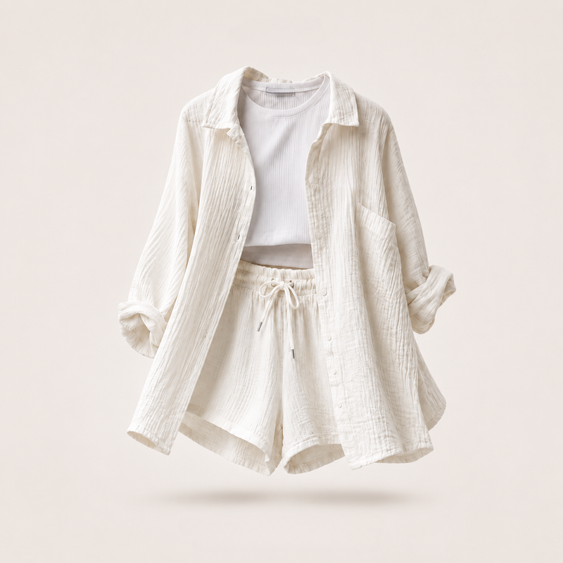 Santorini Crinkle Co-Ord Set