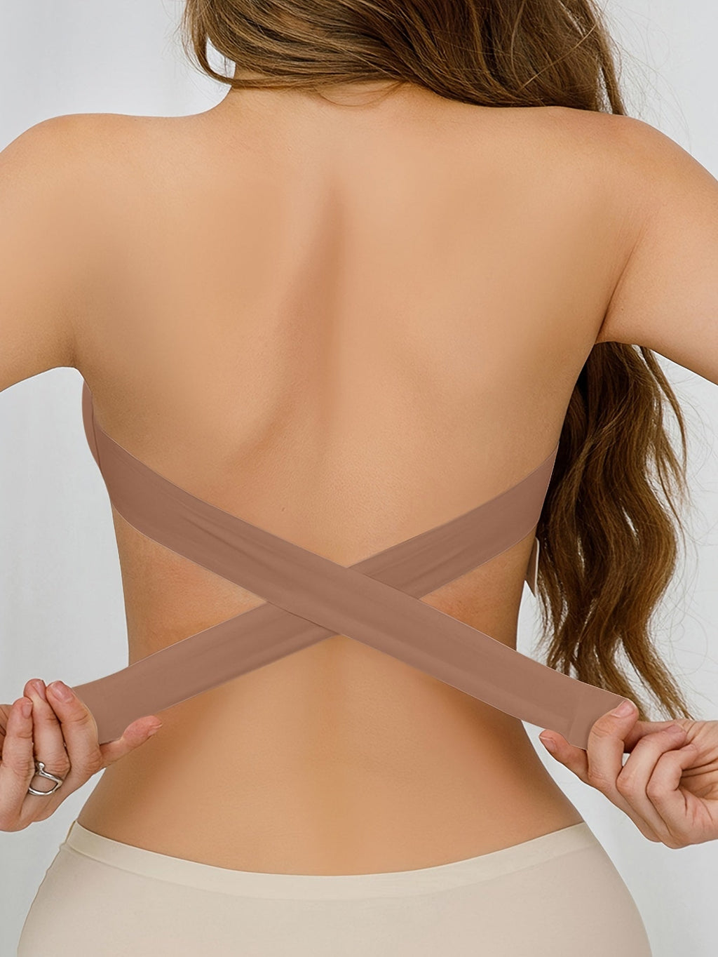 Sujetador Bandeau Invisible sin Tirantes con Cierre Lateral