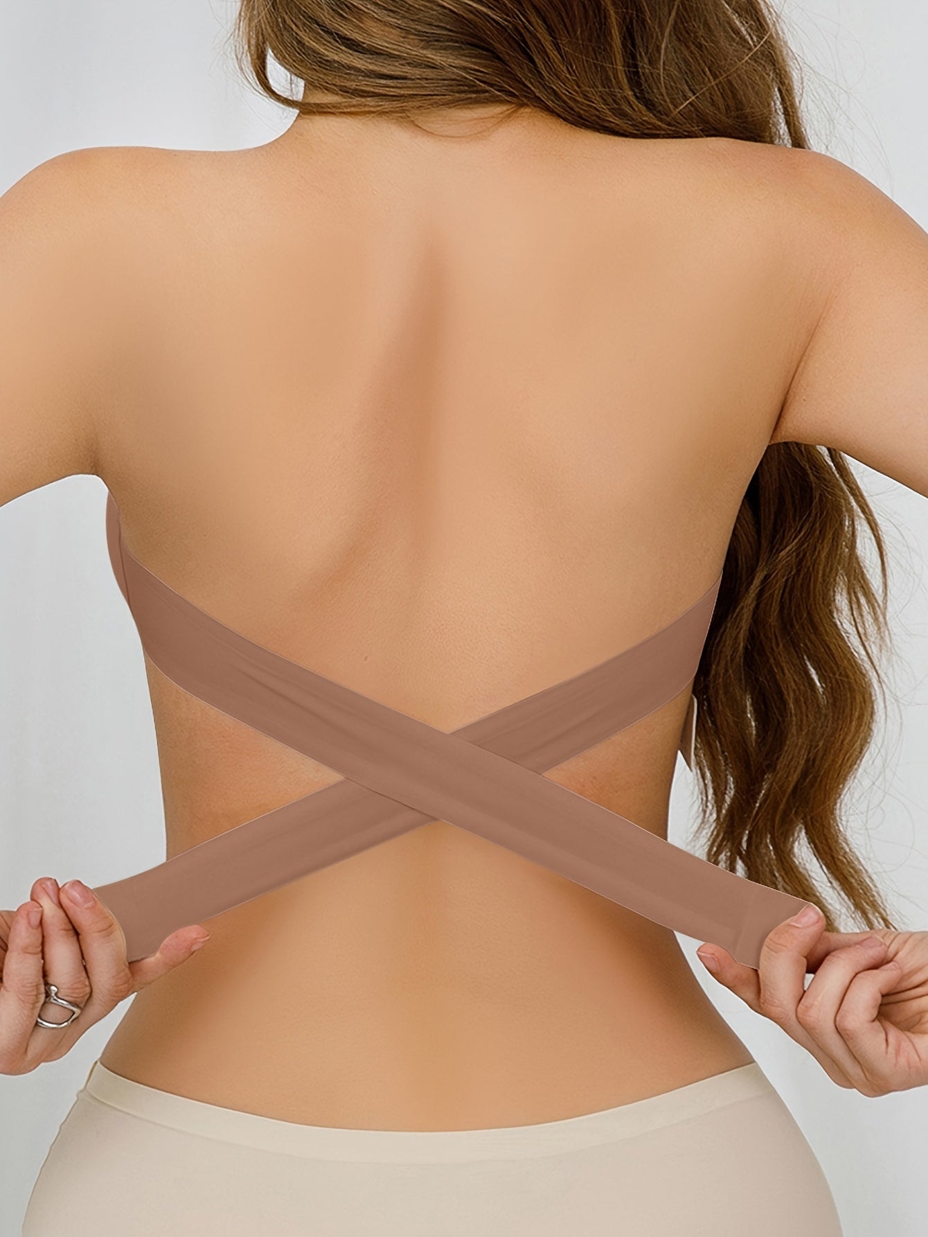 Sujetador Bandeau Invisible sin Tirantes con Cierre Lateral