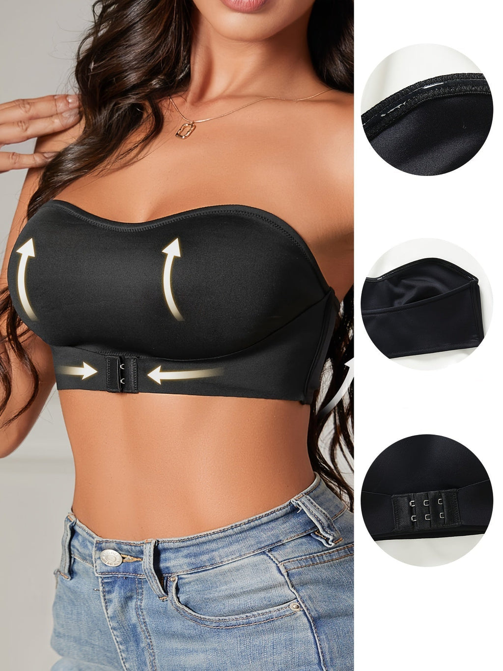 Sostén *Strapless* *Push-Up* Antideslizante