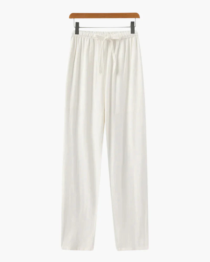 Relaxed Linen Drawstring Pants