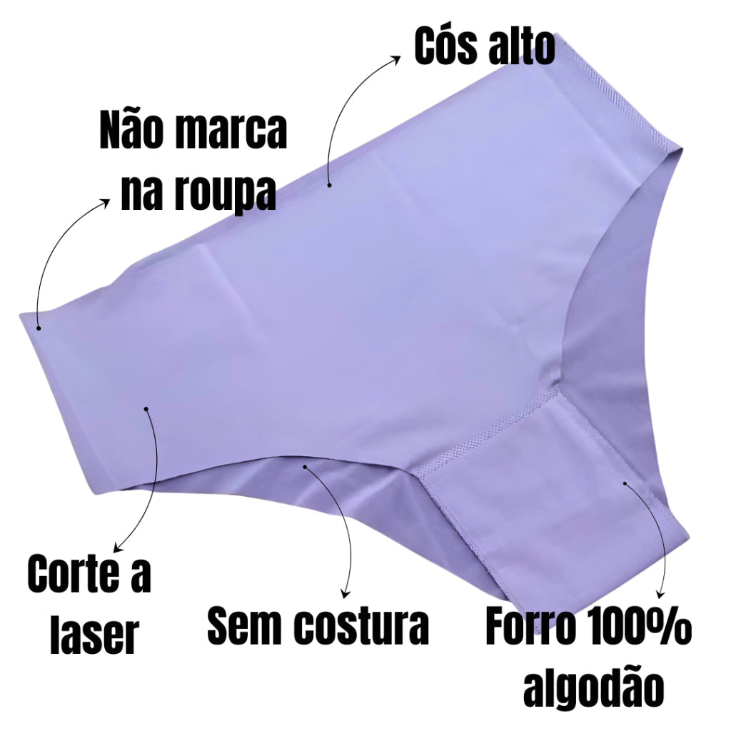 Kit 5 Braguitas Femeninas Talle Alto Sin Costuras – Corte Láser Comodidad
