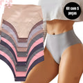 Kit 5 Braguitas Femeninas Talle Alto Sin Costuras – Corte Láser Comodidad