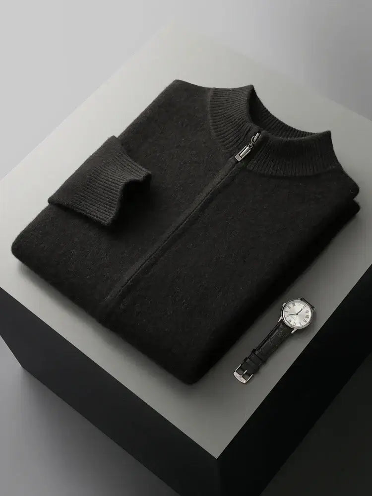 Cárdigan de Merino con Cresta