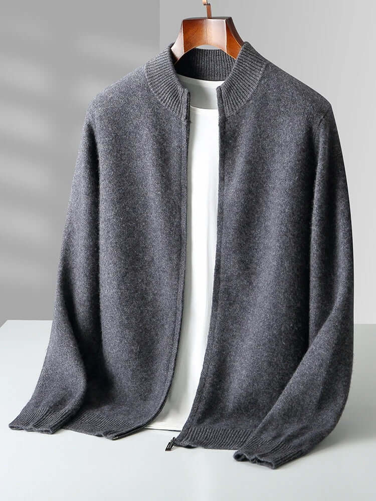 Cárdigan de Merino con Cresta