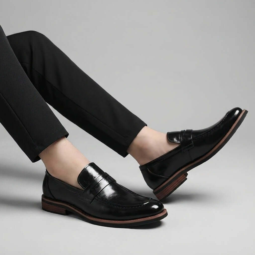 Mocasines Penny de cuero Montovani