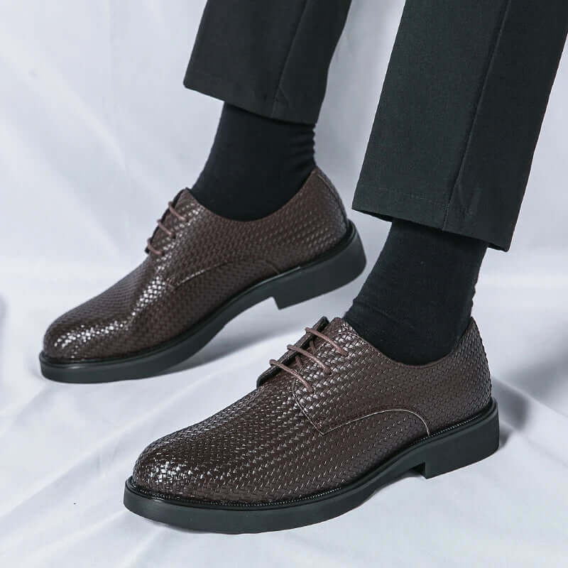 Zapatos de vestir de piel trenzada - Comodidad y estilo
