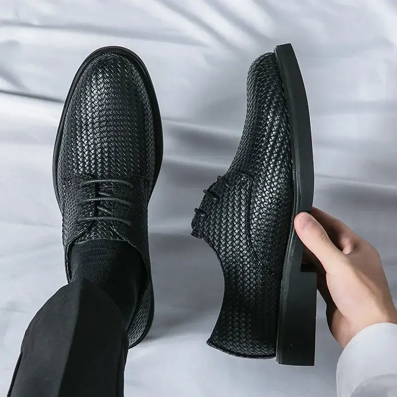 Zapatos de vestir de piel trenzada - Comodidad y estilo