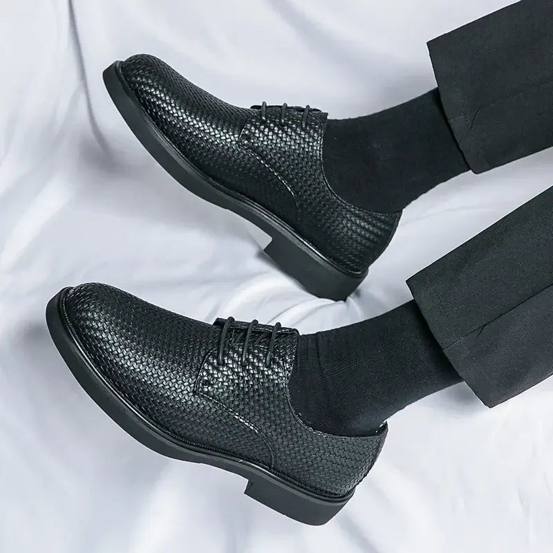 Zapatos de vestir de piel trenzada - Comodidad y estilo
